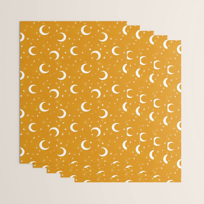 Goodnight Sky - Golden Ochre Wrapping Paper Gallery Image 3