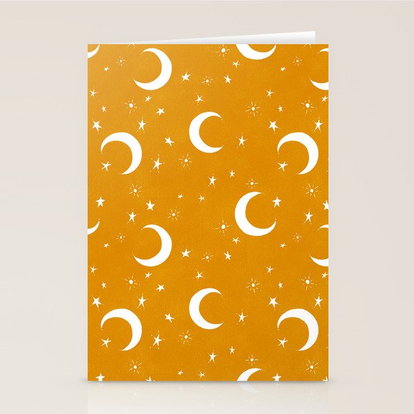 Goodnight Sky - Golden Ochre Stationery Card Gallery Image 1