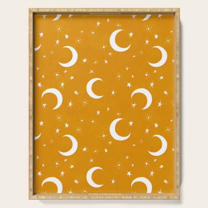 Goodnight Sky - Golden Ochre Serving Tray Gallery Image 1