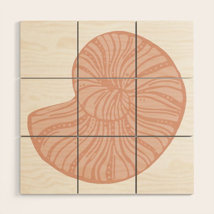 Spiral shell 2 of 4 Wood Wall Art Gallery Image 1