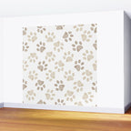 Seamless pattern for textile design. Seamless light brown colored paw print background Wall Mural Gallery Image 2