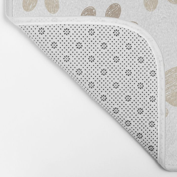Seamless pattern for textile design. Seamless light brown colored paw print background Bath Mat Gallery Image 2