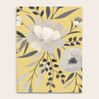 Modern, Floral Prints, Yellow and Gray Notebook Gallery Image 4
