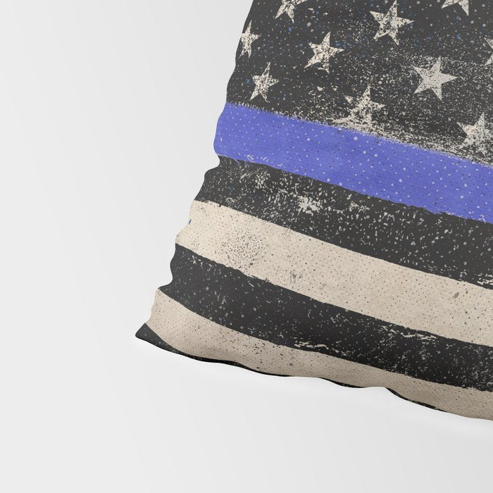 Thin Blue Line Police Flag First Responder USA Hero Pillow Sham Gallery Image 4