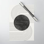 Deep Black Organic Artwork Wrapping Paper Gallery Image 1