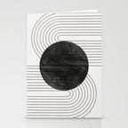 Deep Black Organic Artwork Stationery Card Gallery Image 2