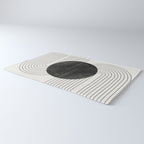 Deep Black Organic Artwork Rug Gallery Image 3