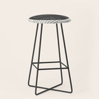 Deep Black Organic Artwork Stool Gallery Image 1