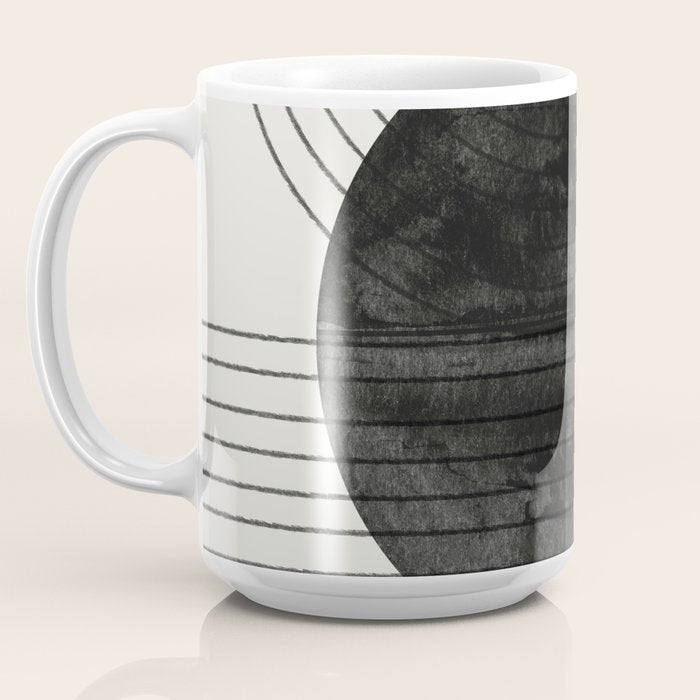 Deep Black Organic Artwork Coffee Mug Gallery Image 3