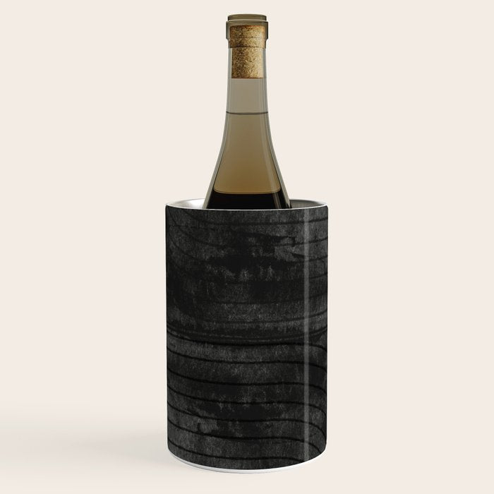 Deep Black Organic Artwork Wine Chiller Gallery Image 1