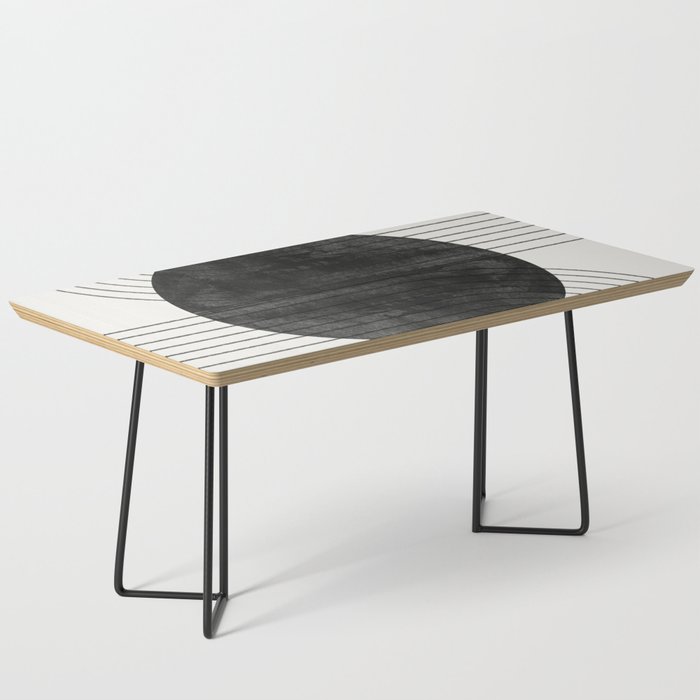 Deep Black Organic Artwork Coffee Table Gallery Image 1