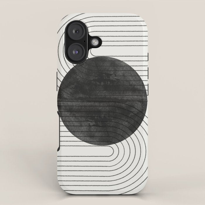 Deep Black Organic Artwork iPhone Case Gallery Image 1