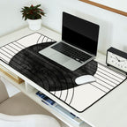 Deep Black Organic Artwork Desk Mat Gallery Image 2
