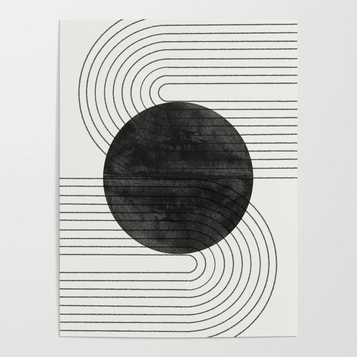 Deep Black Organic Artwork Poster Gallery Image 4