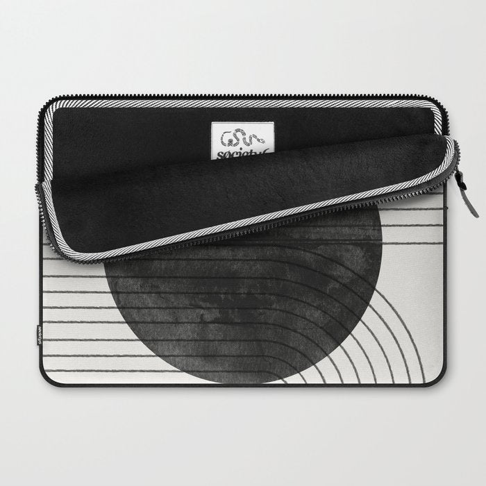 Deep Black Organic Artwork Laptop Sleeve Gallery Image 2
