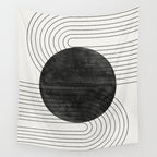 Deep Black Organic Artwork Wall Tapestry Gallery Image 4