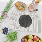 Deep Black Organic Artwork Cutting Board Gallery Image 2