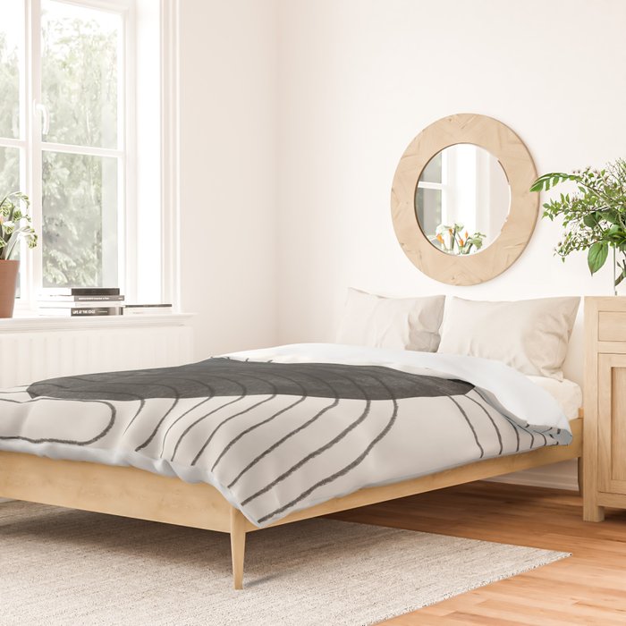 Deep Black Organic Artwork Duvet Cover Gallery Image 2