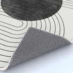 Deep Black Organic Artwork Rug Gallery Image 4