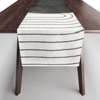 Deep Black Organic Artwork Table Runner Gallery Image 1