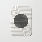 Deep Black Organic Artwork Bath Mat Gallery Image 1