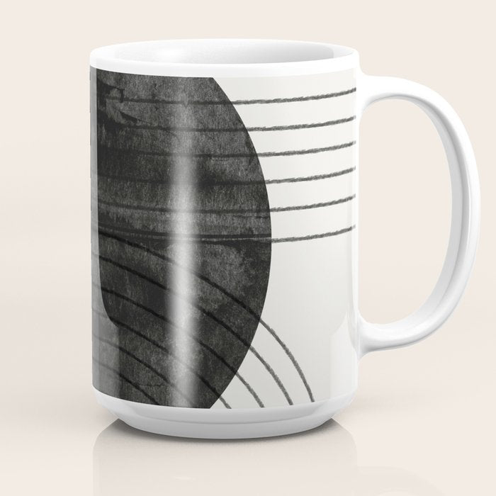 Deep Black Organic Artwork Coffee Mug Gallery Image 2