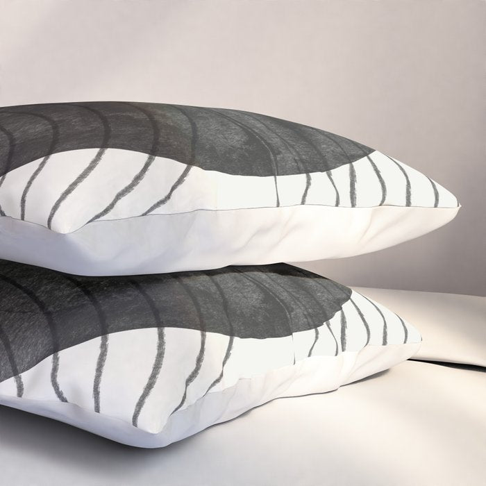 Deep Black Organic Artwork Pillow Sham Gallery Image 3