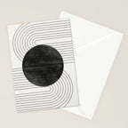 Deep Black Organic Artwork Stationery Card Gallery Image 2