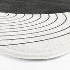 Deep Black Organic Artwork Bath Mat Gallery Image 3