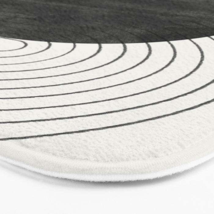 Deep Black Organic Artwork Bath Mat Gallery Image 3