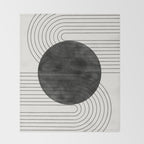 Deep Black Organic Artwork Throw Blanket Gallery Image 2