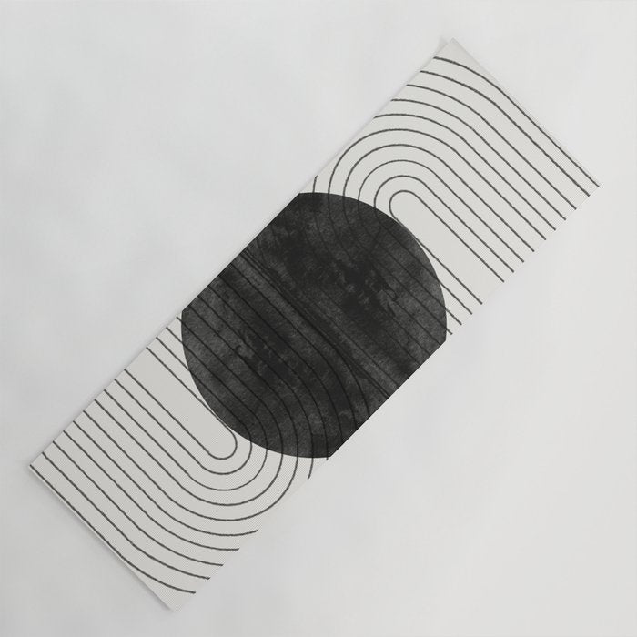 Deep Black Organic Artwork Yoga Mat Gallery Image 1