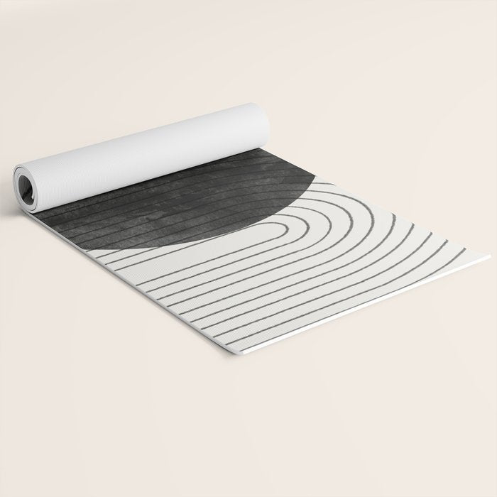 Deep Black Organic Artwork Yoga Mat Gallery Image 2