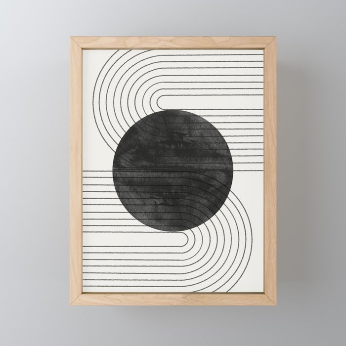 Deep Black Organic Artwork Mini Art Print Gallery Image 1