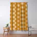Boho Summer Sun Pattern II Desert Orange Window Curtain Gallery Image 5