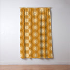 Boho Summer Sun Pattern II Desert Orange Window Curtain Gallery Image 3