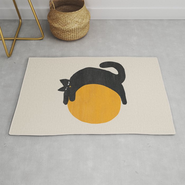 Cat with ball Rug Gallery Image 1