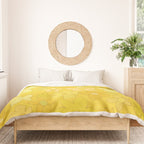 retro flower 70s mustard yellow pattern handdrawn by surfy birdy Duvet Cover Gallery Image 3