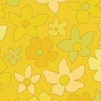retro flower 70s mustard yellow pattern handdrawn by surfy birdy Coffee Mug Gallery Image 2