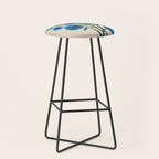 Stylized Lotus Flower Art Stool Gallery Image 1