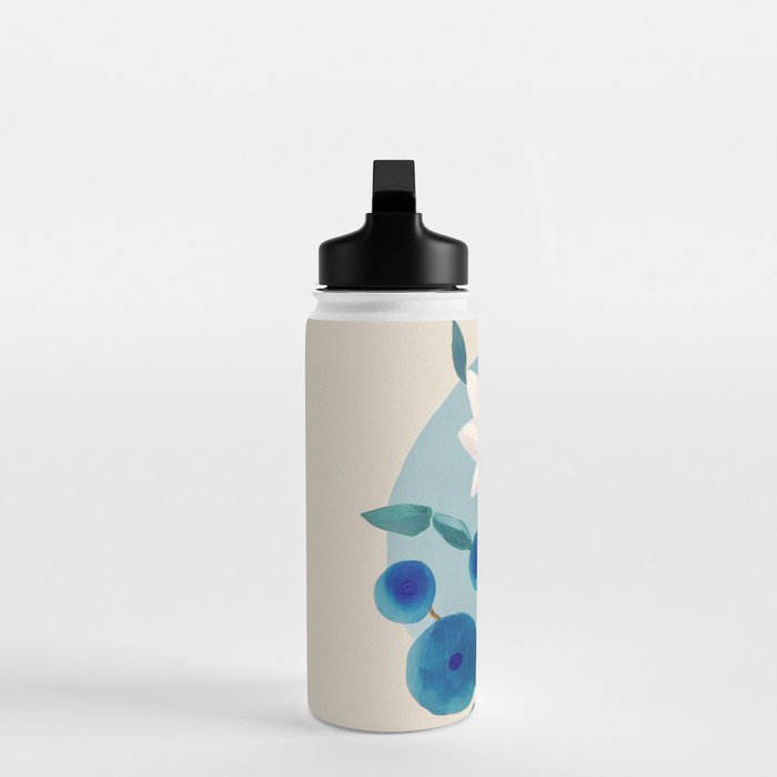 Stylized Lotus Flower Art Water Bottle Gallery Image 3