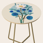 Stylized Lotus Flower Art Side Table Gallery Image 2