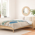 Stylized Lotus Flower Art Duvet Cover Gallery Image 2
