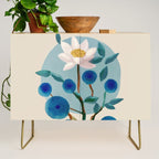 Stylized Lotus Flower Art Credenza Gallery Image 1