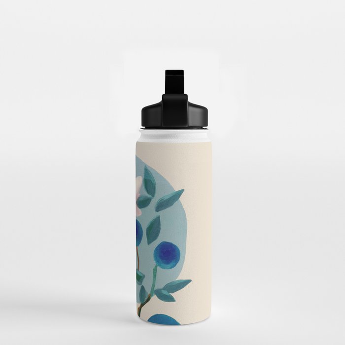 Stylized Lotus Flower Art Water Bottle Gallery Image 2