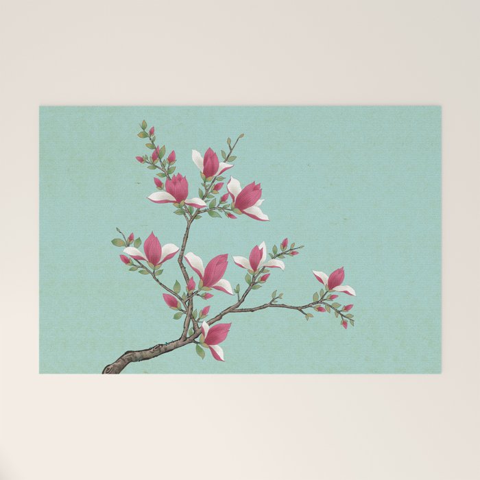 Magnolia : Minhwa-Korean traditional/folk art Welcome Mat Gallery Image 1