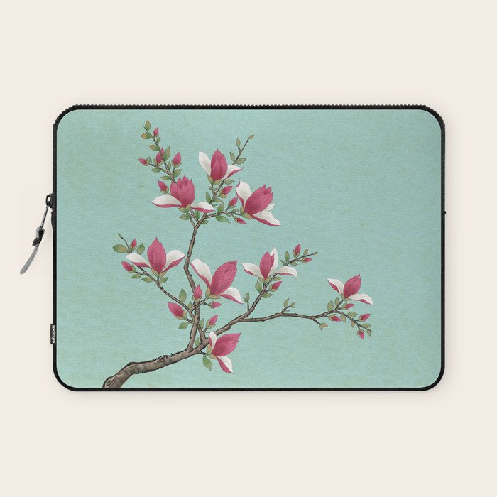 Magnolia : Minhwa-Korean traditional/folk art Laptop Sleeve Gallery Image 1