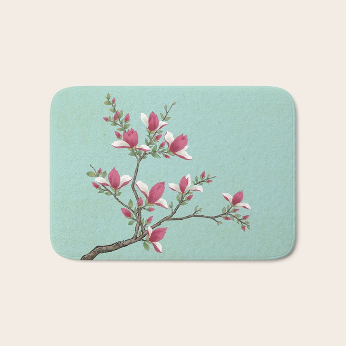 Magnolia : Minhwa-Korean traditional/folk art Bath Mat Gallery Image 1
