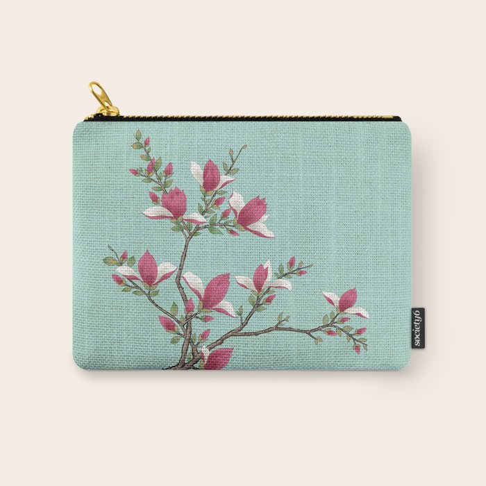 Magnolia : Minhwa-Korean traditional/folk art Carry All Pouch Gallery Image 1