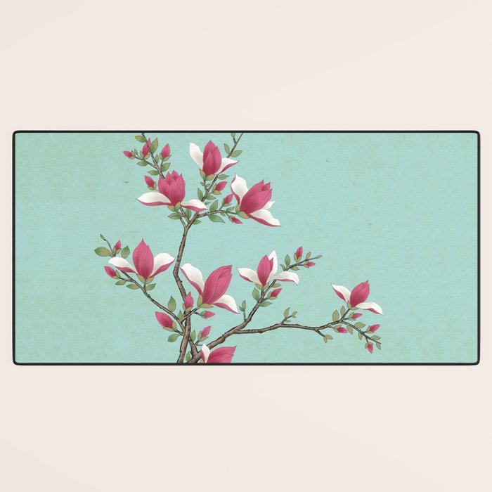 Magnolia : Minhwa-Korean traditional/folk art Desk Mat Gallery Image 3